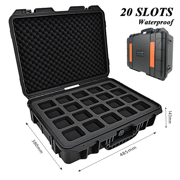 20-Slot Watch Box US Waterproof Hard Shell Case