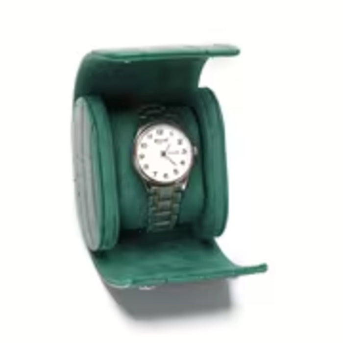 Watch Roll Travel Case - Crocodile Pattern Leather Timepiece Organizer