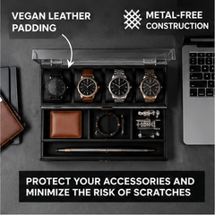 4-Slot Watch Case US EDC Tray with Drawer