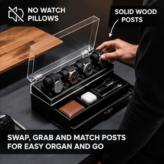 4-Slot Watch Case US EDC Tray with Drawer