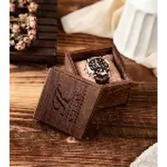 1 slot personalized dark wood watch box
