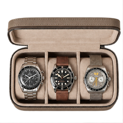 3-Slot Watch Box US Zippered Travel Case