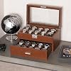 Premium 20 Slot Leather Watch Box – Luxury Locking Jewelry Display Organizer & Case