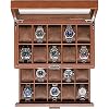 Premium 20 Slot Leather Watch Box – Luxury Locking Jewelry Display Organizer & Case