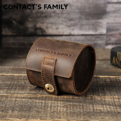 Watch Roll - Vintage Leather Travel Case & Timepiece Pouch