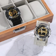 10-Slot Watch Box US Wood Glass Lid