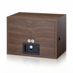 2-Slot Automatic Watch Winder Watch Box US Walnut Wood Glass Lid