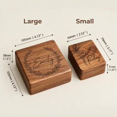 Personalized walnut necklace box 1