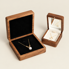 Personalized walnut necklace box 3
