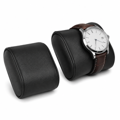 6-Slot Watch Box/Case US Ebony Wood Glass Lid