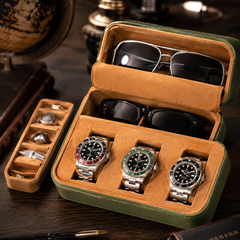 Premium 8 Watch Travel Case Storage Organizer – Tough Portable Protection for Watches & Sunglasses