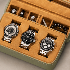Premium 8 Watch Travel Case Storage Organizer – Tough Portable Protection for Watches & Sunglasses