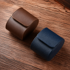 Premium Luxury Leather Watch Roll Organizer – Multi-Slot Travel Case with Removable Pillows