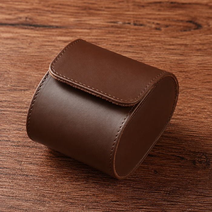 Premium Luxury Leather Watch Roll Organizer – Multi-Slot Travel Case with Removable Pillows