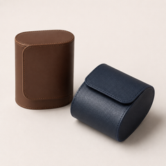 Premium Luxury Leather Watch Roll Organizer – Multi-Slot Travel Case with Removable Pillows
