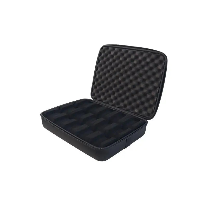 Travel Watch Box US Black Hard Shell Zipper Case