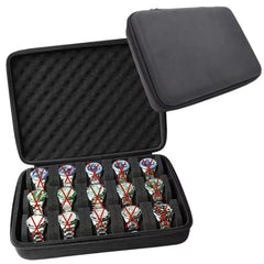 Travel Watch Box US Black Hard Shell Zipper Case