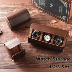 Premium 3 Watch Roll Storage & Organizer – Travel Case with Innovative Removable Pillows