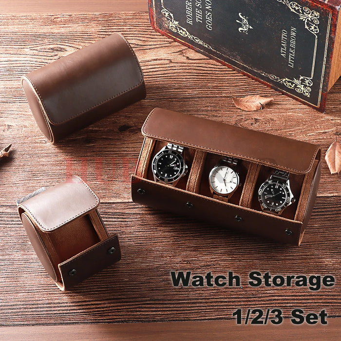 Premium 3 Watch Roll Storage & Organizer – Travel Case with Innovative Removable Pillows