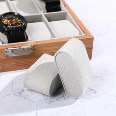 10-Slot Watch Box US Wood Glass Lid