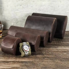 Premium Vintage Genuine Leather Watch Roll – Multi-Slot Travel Organizer & Display Case