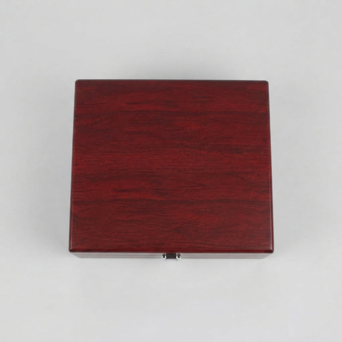 1-Slot Mahogany Wood Watch Box, Closed Lid, High-Gloss Lacquer Finish
