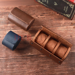 Premium 3 Watch Roll Storage & Organizer – Travel Case with Innovative Removable Pillows