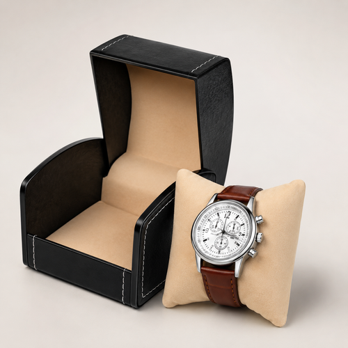 1-Slot Watch Box US Black Leather Single Case