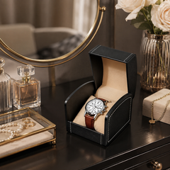 1-Slot Watch Box US Black Leather Single Case
