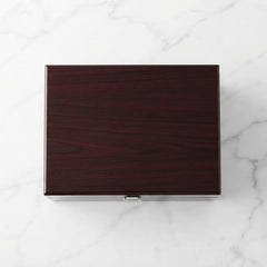 2-Slot Automatic Watch Winder Watch Box US Mahogany Wood Glass Lid