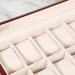 Multi-Slot Wood Watch Box, Glass Lid, Chinese-Style Design (2 or 12 Slots)