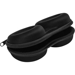 Black hard shell double watch case closed, side angle